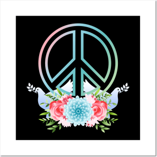 Peace Symbol colorful anti War Posters and Art